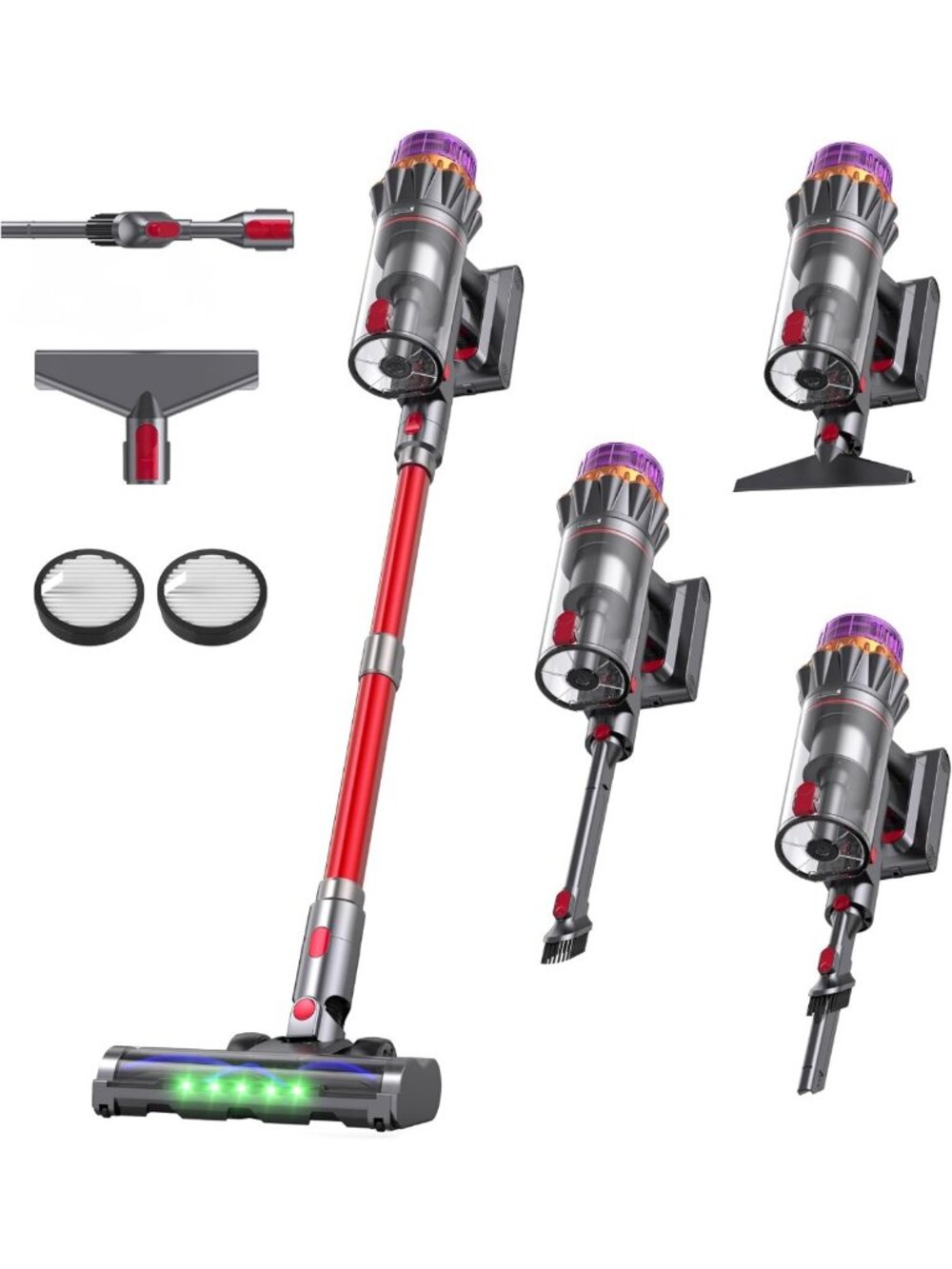 Powerful Cordless Stick Vacuum Cleaner for Pet Hair, Carpets & Home - 70 Min